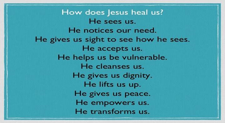 jesus heals message